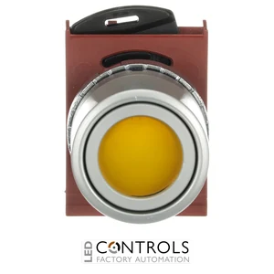 1SFA184523R9103 ABB P9MPLGGV Yellow Illuminated Momentary Pushbutton - image 2