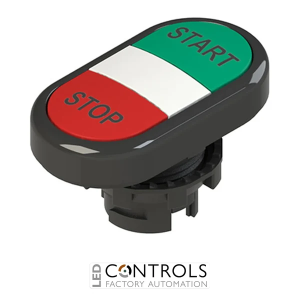 E2 1PDRL1AAAP Pizzato Double lower flush pushbutton, with marking