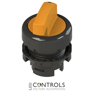 E2 1SL22AVD81AB Pizzato Illuminated long handle selector, 2 positions orange with marking
