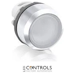 abb momentary clear non-illuminated flush push button 22mm mp1-20c