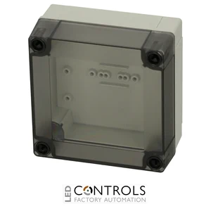 6012932 Fibox PC 95/50 LT Enclosure, Polycarbonate Low base, smoked transparent cover