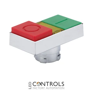 np2-bw844 chint illuminated red/green twin push button (head only)