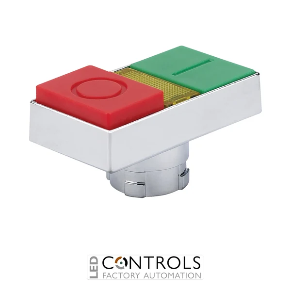 np2-bw844 chint illuminated red/green twin push button (head only)