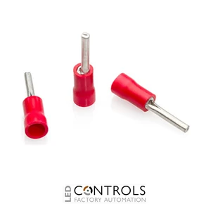 RP10 Partex pin terminal, Length of Pin 12mm, Red, pack 100