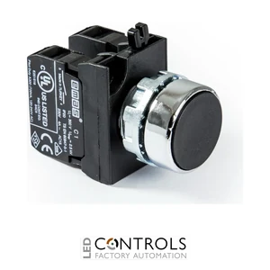 EMAS CM101DH EMAS CM PUSH BUTTON WITH ADAPTER 2NO BLACK WITH NUT