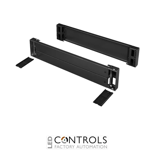 TS8602.800 Rittal Base/plinth component front and rear H: 200mm for W: 800mm RAL 7022 sheet steel