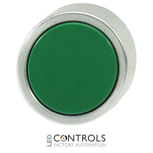 BC3DGREEN IMO Pushbutton Spring Return Green, Chrome Bezel