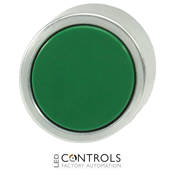 BC3DGREEN IMO Pushbutton Spring Return Green, Chrome Bezel