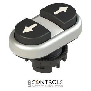 E2 1PDBL9AAAB Pizzato Double lower projecting pushbutton, with marking