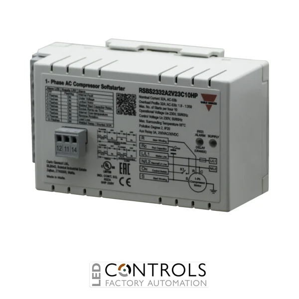 RSBS2332A2V23C10HP - 1PH COMP SOFTSTART 230V 32A+AUX RELAY SC-100