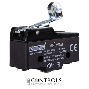 EMAS MN1MIM1 EMAS MN1 MINI SWITCH W METAL SHORT ROLLER LEVER 1CO