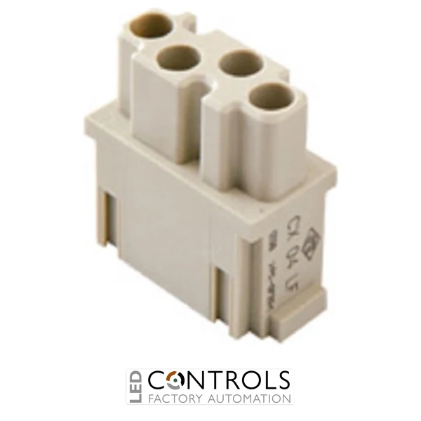 CX 04 LF ILME Female mixo modular insert. fibre optic 4 poles