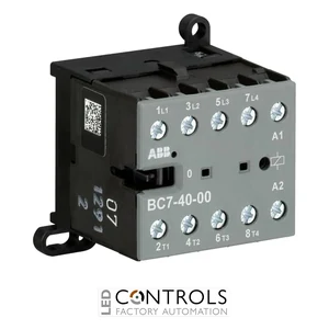 GJL1313201R0001 ABB BC7-40-00-01 ABB BC7-40-00-01 4 Pole Mini Contactor Relay 7A No Auxiliary Contacts 24V AC Coil