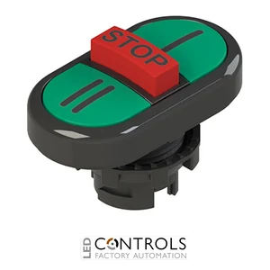 E2 1PTRS1AAAY Pizzato Triple lower flush pushbutton, with marking