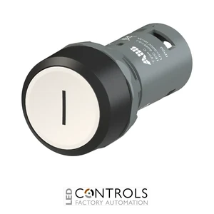 1SFA619110R1015 ABB CP11-10W-10 Compact White Pushbutton with Black I Marking - image 2