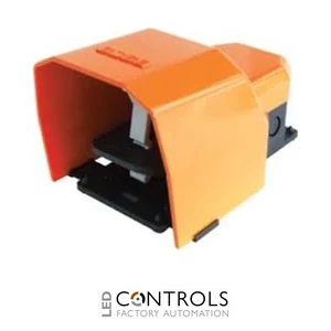 EMAS pdka11bx10t - foot switch single speed (1 no+1 nc) w prot. orange