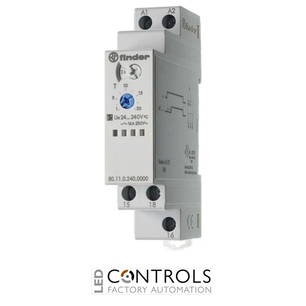80.11.0.240.0000T Finder Modular timer Ondelay (AI) DC 24/240V