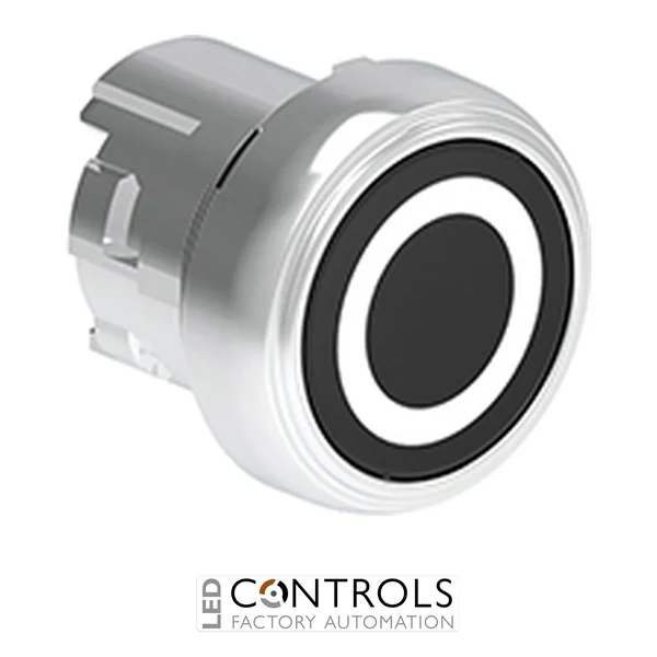 LOVATO LPSB1102 BLACK FLUSH MET. PUSH-BUTTON O