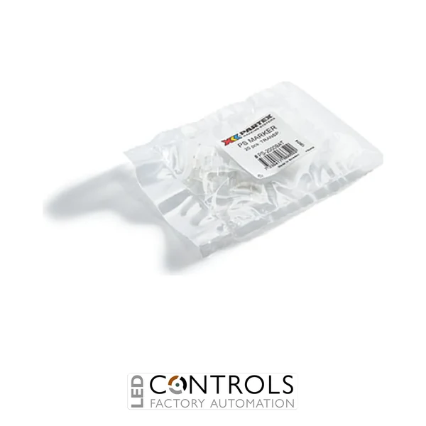 PS20-0.5T Partex Transparent holder, 9mm length / 20, pack 20