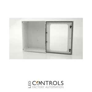 BRES-65P-3L-DC Safybox GRP Electrical Enclosure IP66 3 position lock with a Glazed Door 600Hx500Wx230D