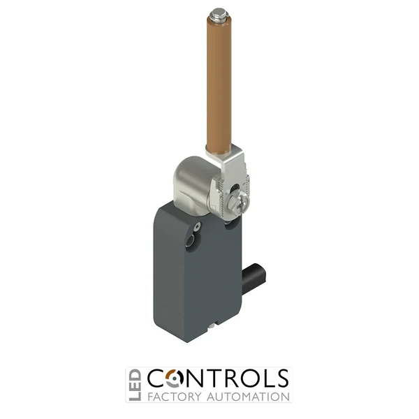NF G222LP-DN2E24 Pizzato Modular prewired switch with metal revolving lever with porcelain roller