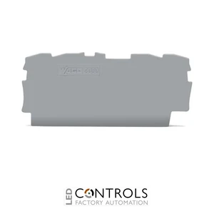 Wago 2000-1491 End And Intermediate Plate, 0.7 mm Thick Grey