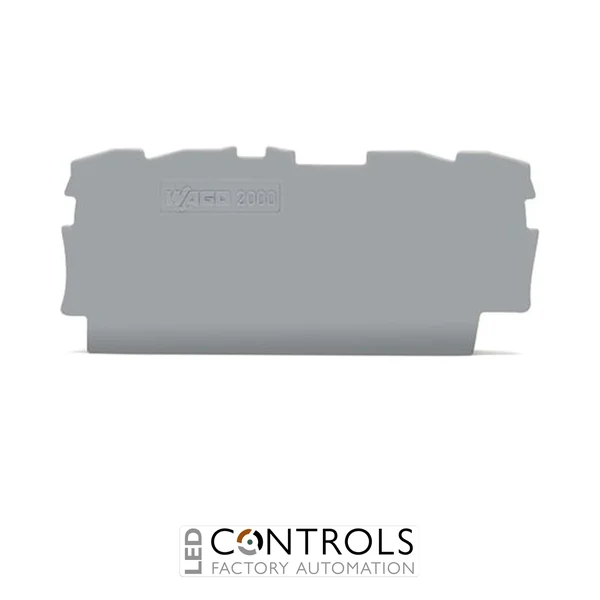 Wago 2000-1491 End And Intermediate Plate, 0.7 mm Thick Grey - Pack of 25