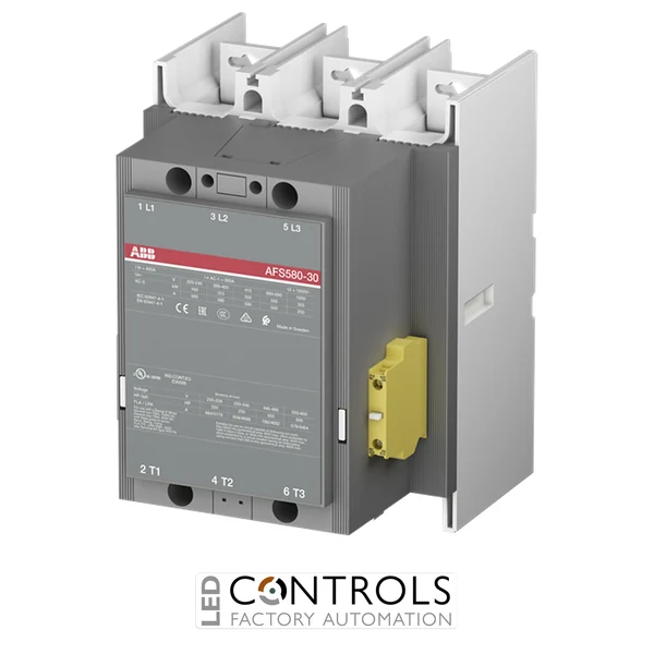 1SFL617081R6812 ABB AFS580-30-12-68 580A Safety Contactor, 3 Pole 3NO, 1NO 2NC Auxiliary Contacts, 24-60V AC/DC Coil