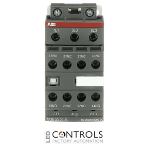 1SBL297001R1322 ABB AF38-30-22-13 - AF38 38A 3 Pole AF Series Contactor 2NO 2NC Auxiliary Contacts