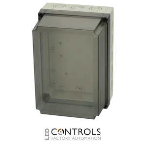 6016929 Fibox PCM 200/150 T Enclosure, Polycarbonate, metric knock-outs Smoked transparent cover