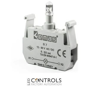 EMAS B7 EMAS B CONTACT BLOCK WITH BLUE LED 12-30 V AC/DC - image 3