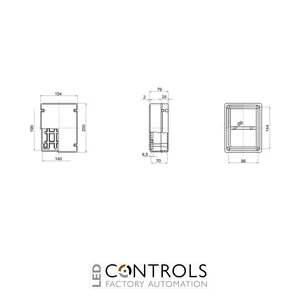 GW44207 Gewiss 190x140x70mm Electrical Enclosure/Panel Box IP56 Rated - image 3