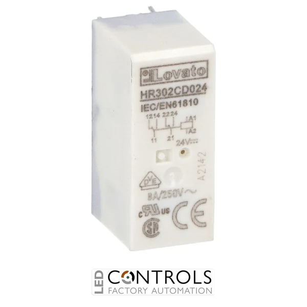 HR302CD024 - MINIATURE RELAY 2C/O 10A, 24VDC