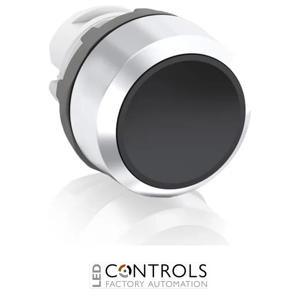 abb maintained black non-illuminated flush push button 22mm mp2-20b