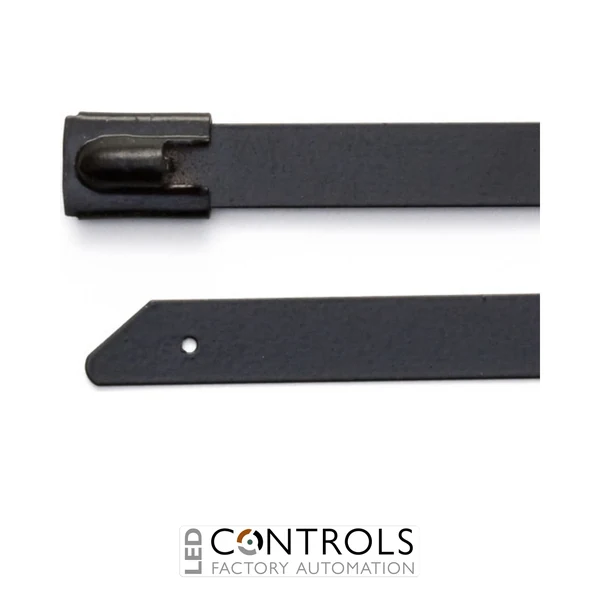 SSTC1316H-N Partex Black Nylon Coated, 150mm x 7.9mm, pack 100