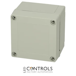 6011332 Fibox PC 95/75 HG Enclosure, Polycarbonate High base, grey cover