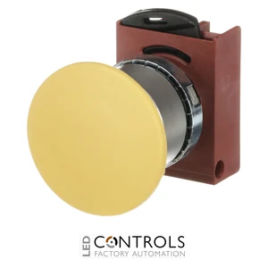 1SFA184043R9003 ABB P9MEM4GN P9M 40 mm Yellow Momentary Mushroom Pushbutton - image 2