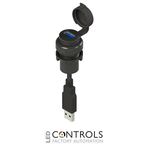 E2 1USB1AN0.8 Pizzato USB socket 3.0 EROUND series