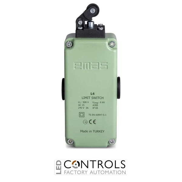 EMAS L4K16MIP311 EMAS L4 SERIES LIMIT SW.-SNAP ACTION 2NC+2NO-PL. ROLLER