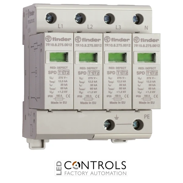 7P.15.8.275.1012 Finder Surge Protection Device SPD arresters 3ph