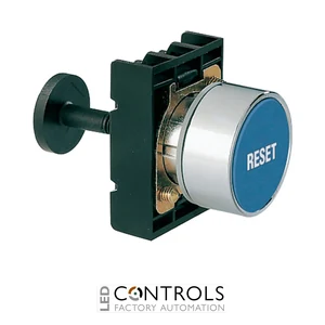 8LM2TR1196 - COMPLETE BLUE FLUSH RESET BUT- TON WITH