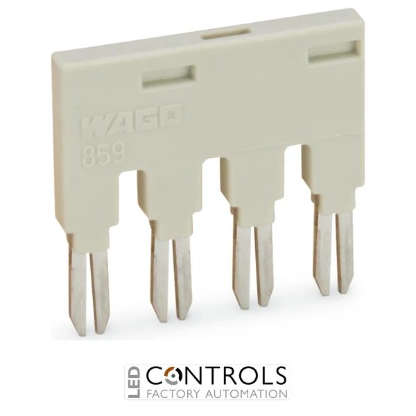 859-404 Wago Jumper;for jumper slot;4-way;light gray