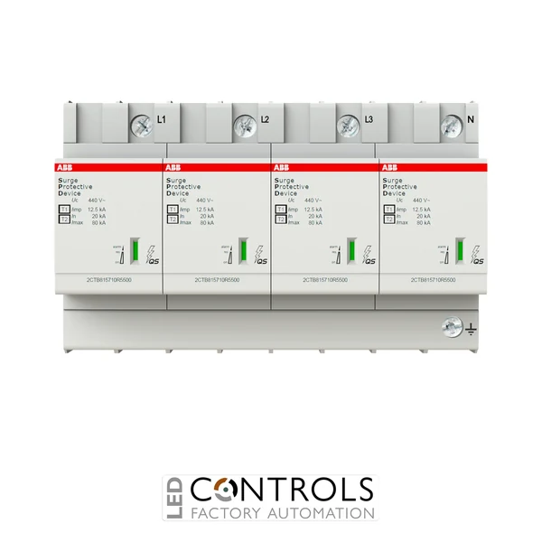 2CTB815710R5200 ABB OVR T1-T2 4L 12.5-440s P QS Type 1+2 Surge Protective Device