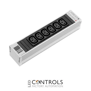 DK7856.080 Rittal Plus socket module C13 6-way black non-switchable