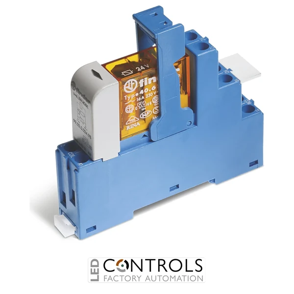 48.61.8.024.0060SPA Finder 1 CO Contacts 24V AC Modular Interface Relay with Green LED + varistor Indication