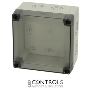 6016908 Fibox PCM 125/75 T Enclosure, Polycarbonate, metric knock-outs Smoked transparent cover