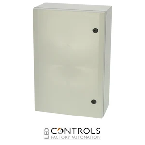 8120012N Fibox ARCA 604021 No MP Cabinet, Polycarbonate Grey cover, 2-point locking, hinges on the long side