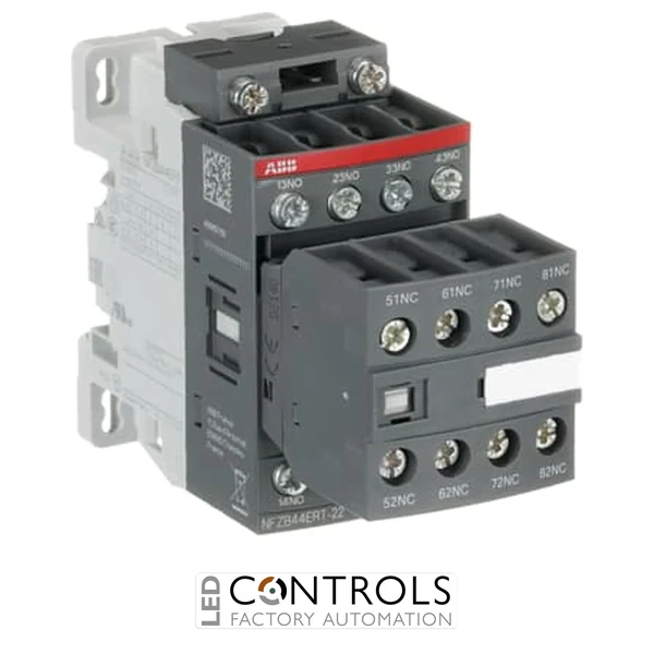 1SBH136060R2244 ABB NFZB44ERT-22 48-130V 50/60Hz DC Contactor Relay 4NO 4NC Auxiliary Contacts Ring-Tongue Terminals