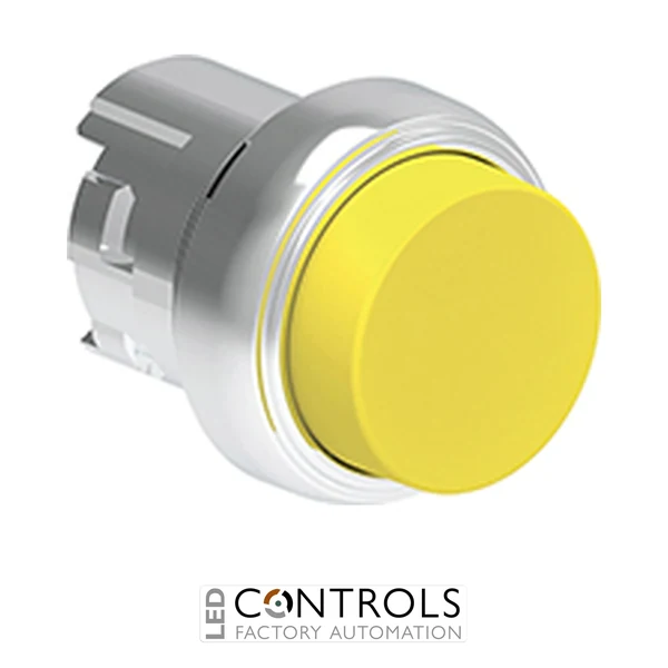LOVATO LPSQ205 YELLOW FLUSH EXTENDED P-P MET. BUTTON