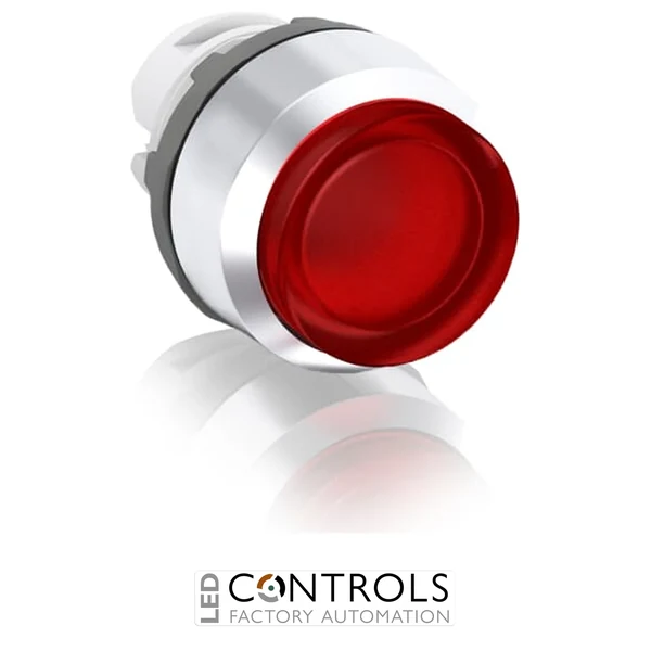 abb momentary red illuminated extended push button 22mm mp3-21r